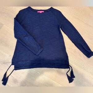 Lilly Pulitzer Navy Blue tassel sweater